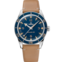 Seamaster 300 41 mm, steel on leather strap - 234.32.41.21.03.001