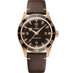 Seamaster 41 mm, Bronze gold em bracelete de pele - 234.92.41.21.10.001