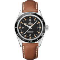 Seamaster 300 41 mm, steel on leather strap - 233.32.41.21.01.002