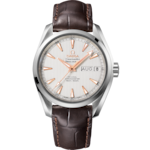 Seamaster 38.5 mm, steel on leather strap - 231.13.39.22.02.001