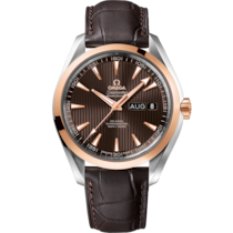 Seamaster Aqua Terra 150M 43 mm, steel - red gold on leather strap - 231.23.43.22.06.002