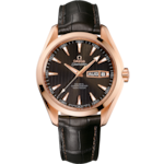 Seamaster 43 mm, red gold on leather strap - 231.53.43.22.06.001