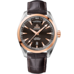 Seamaster 41.5 mm, steel - red gold on leather strap - 231.23.42.22.06.001