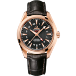 Seamaster 43 mm, ouro rosa em bracelete de pele - 231.53.43.22.06.002