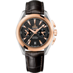 Seamaster 43 mm, aço - ouro rosa em bracelete de pele - 231.23.43.52.06.001