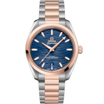 Uhr mit Blau Zifferblatt auf Stahl - Sedna™-Gold Gehäuse mit Stahl- und Sedna™-Goldband bracelet - Seamaster Aqua Terra 150 M 38 mm, Stahl - Sedna™-Gold mit Stahl- und Sedna™-Goldband - 220.20.38.20.03.001