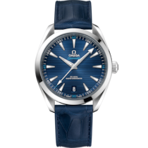 海馬 Aqua Terra 150米系列 41毫米, 不鏽鋼錶殼 於 皮革錶帶 - 220.13.41.21.03.001
