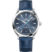 海馬 Aqua Terra 150米系列 41毫米, 不鏽鋼錶殼 於 皮革錶帶 - 220.13.41.21.03.002