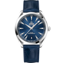 海馬 Aqua Terra 150米系列 41毫米, 不鏽鋼錶殼 於 皮革錶帶 - 220.13.41.21.03.003