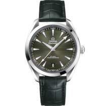 海馬 Aqua Terra 150米系列 41毫米, 不鏽鋼錶殼 於 皮革錶帶 - 220.13.41.21.10.001