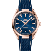 海馬 Aqua Terra 150米系列 41毫米, Sedna™金錶殼 於 橡膠錶帶 - 220.52.41.21.03.001