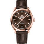 Seamaster 41 mm, ouro Sedna™ em bracelete de pele - 220.53.41.21.13.001
