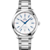 White dial watch on Steel case with Steel bracelet - Seamaster Aqua Terra 150M 41 mm, steel on steel - 522.10.41.21.04.001