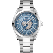 Blue dial watch on Steel case with Steel bracelet - Seamaster Aqua Terra 150M 43 mm, steel on steel - 220.10.43.22.03.002