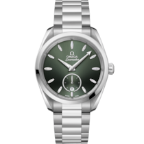 Green dial watch on Steel case with Steel bracelet - Seamaster Aqua Terra 150M 38 mm, steel on steel - 220.10.38.20.10.001