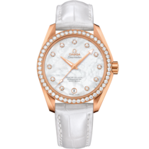 Seamaster Aqua Terra 150M 38,5 mm, ouro rosa em bracelete de pele - 231.58.39.21.55.001