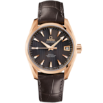 Seamaster 38.5 mm, red gold on leather strap - 231.53.39.21.06.001