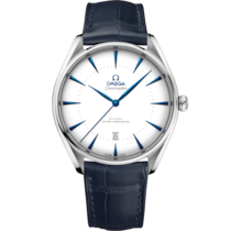 Seamaster 39.5 mm, steel on leather strap - 511.13.40.20.04.002