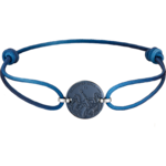 海馬 手鏈/手鐲, 藍色繩帶, 藍色CVD塗層不鏽鋼 - B607ST0000105