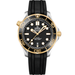 海馬 42毫米, 不鏽鋼-黃金錶殼 於 橡膠錶帶 - 210.22.42.20.01.001
