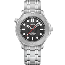Orologio con quadrante Nero e cassa in Acciaio corredato di Seamaster Diver 300M 42 mm, acciaio su acciaio - 210.30.42.20.01.002 - Acciaio bracelet