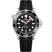 Seamaster Diver 300M 42 มม., สตีล บน สายนาฬิกายาง - 210.32.42.20.01.001
