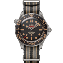 Brown dial watch on Titanium case with NATO strap - Seamaster Diver 300M 42 mm, titanium on NATO strap - 210.92.42.20.01.001