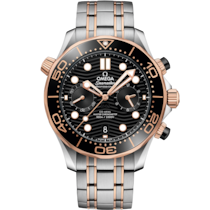 海馬 潛水300米系列 44毫米, Sedna™金錶殼 於 不鏽鋼-Sedna™金錶鏈 - 210.20.44.51.01.001