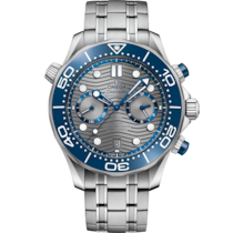 Grey dial watch on Steel case with Steel bracelet - Seamaster Diver 300M 44 mm, steel on steel - 210.30.44.51.06.001
