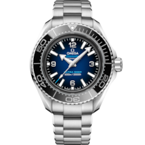 Blue dial watch on O-MEGASTEEL case with O-MEGASTEEL bracelet - Seamaster Planet Ocean 6000M 45.5 mm, O-MEGASTEEL on O-MEGASTEEL - 215.30.46.21.03.001