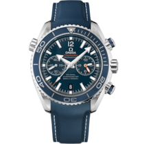 Uhr mit Blau Zifferblatt auf Titan Gehäuse mit Kautschukband bracelet - Seamaster Planet Ocean 600M 45,5 mm, Titan mit Kautschukband - 232.92.46.51.03.001