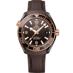 Seamaster 39,5 mm, céramique brune sur bracelet caoutchouc - 215.62.40.20.13.001