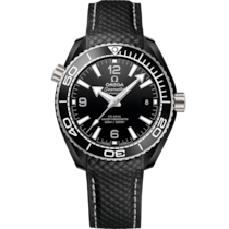 Seamaster Planet Ocean 600M 39,5 mm, céramique noire sur bracelet caoutchouc - 215.92.40.20.01.001