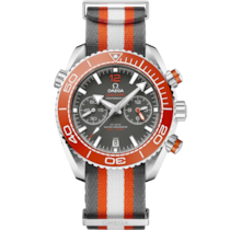 Grey dial watch on Steel case with NATO strap - Seamaster Planet Ocean 600M 45.5 mm, steel on NATO strap - 215.32.46.51.99.001
