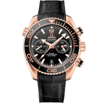 Seamaster 45,5 mm, or Sedna™ sur bracelet en cuir doublé de caoutchouc - 215.63.46.51.01.001