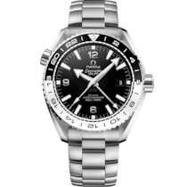 Reloj con esfera Negra en caja de Acero con  Acero bracelet - Seamaster Planet Ocean 600M 43,5 mm, acero con acero - 215.30.44.22.01.001