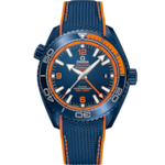 Seamaster 45,5 mm, céramique bleue sur bracelet caoutchouc - 215.92.46.22.03.001