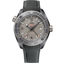 Grey dial watch on Grey ceramic case with Rubber strap - Seamaster Planet Ocean 600M 45 mm, Grey ceramic on Rubber strap - 215.92.46.22.99.002