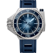 Reloj con esfera Azul en caja de O-MEGASTEEL con  Pulsera de caucho bracelet - Seamaster Ploprof 1200M 55 x 45 mm, O-MEGASTEEL con pulsera de caucho - 227.32.55.21.03.001