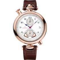 Uhr mit Weiss Zifferblatt auf Sedna™-Gold Gehäuse mit Lederarmband bracelet - Besondere Modelle 45 mm, Sedna™-Gold mit Lederarmband - 522.53.45.52.04.001