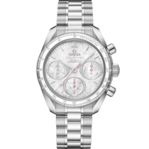 白色錶盤腕錶，不鏽鋼錶殼錶殼，襯以不鏽鋼錶鏈 bracelet - 超霸系列 超霸38毫米 38毫米, 不鏽鋼錶殼 於 不鏽鋼錶鏈 - 324.30.38.50.55.001