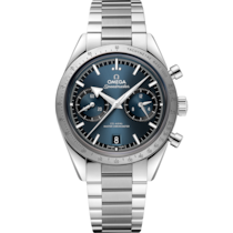 Blue dial watch on Steel case with Steel bracelet - Speedmaster '57 40.5 mm, steel on steel - 332.10.41.51.03.001