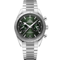 Uhr mit Grün Zifferblatt auf Stahl Gehäuse mit „Edelstahlarmband“ bracelet - Speedmaster '57 40,5 mm, Stahl mit Stahlband - 332.10.41.51.10.001