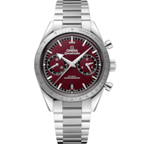 Orologio con quadrante Rosso e cassa in Acciaio corredato di Speedmaster '57 40,5 mm, acciaio su acciaio - 332.10.41.51.11.001 - Acciaio bracelet