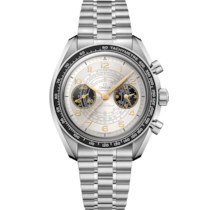 Uhr mit Silber Zifferblatt auf Stahl Gehäuse mit Edelstahl bracelet - Speedmaster Chronoscope 43 mm, Stahl mit Edelstahl - 522.30.43.51.02.001