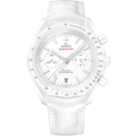 Speedmaster 44,25 mm, céramique blanche sur bracelet en cuir - 311.93.44.51.04.002