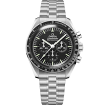 Orologio con quadrante Nero e cassa in Acciaio corredato di Speedmaster Moonwatch Professional 42 mm, acciaio su acciaio - 310.30.42.50.01.001 - Acciaio bracelet