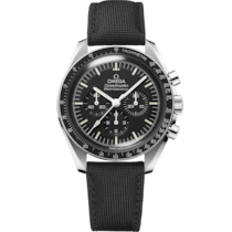 Black dial watch on Steel case with Coated nylon fabric strap - Speedmaster Moonwatch Professional 42 mm, steel on coated nylon fabric strap - 310.32.42.50.01.001