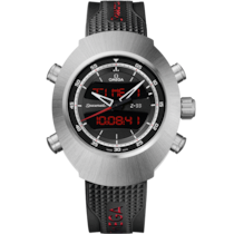 Uhr mit Schwarz Zifferblatt auf Titan Gehäuse mit Kautschukband bracelet - Speedmaster Spacemaster Z-33 43 mm, titan mit kautschukband - 325.92.43.79.01.001