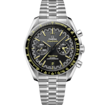 Orologio con quadrante Nero e cassa in Acciaio corredato di Speedmaster Super Racing 44,25 mm, acciaio su acciaio - 329.30.44.51.01.003 - Acciaio bracelet